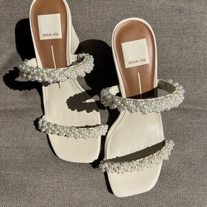 Dolce Vita Heels with Pearl Straps